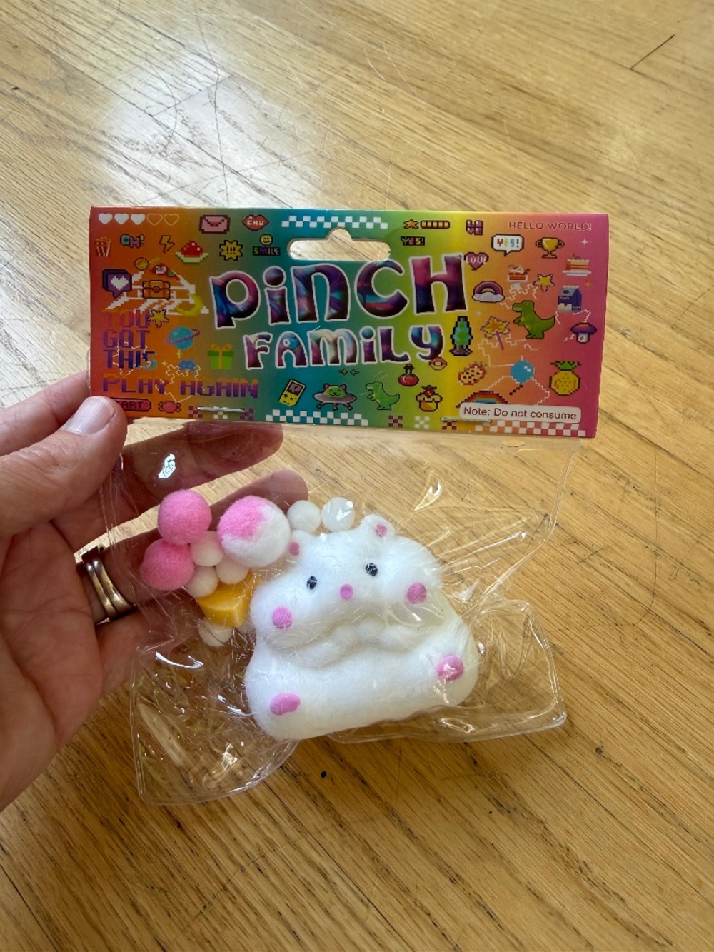 Pinch Family Taba Super Squishies Fidget White Hamster